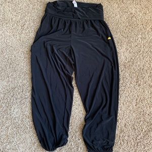 Black boho yoga pants